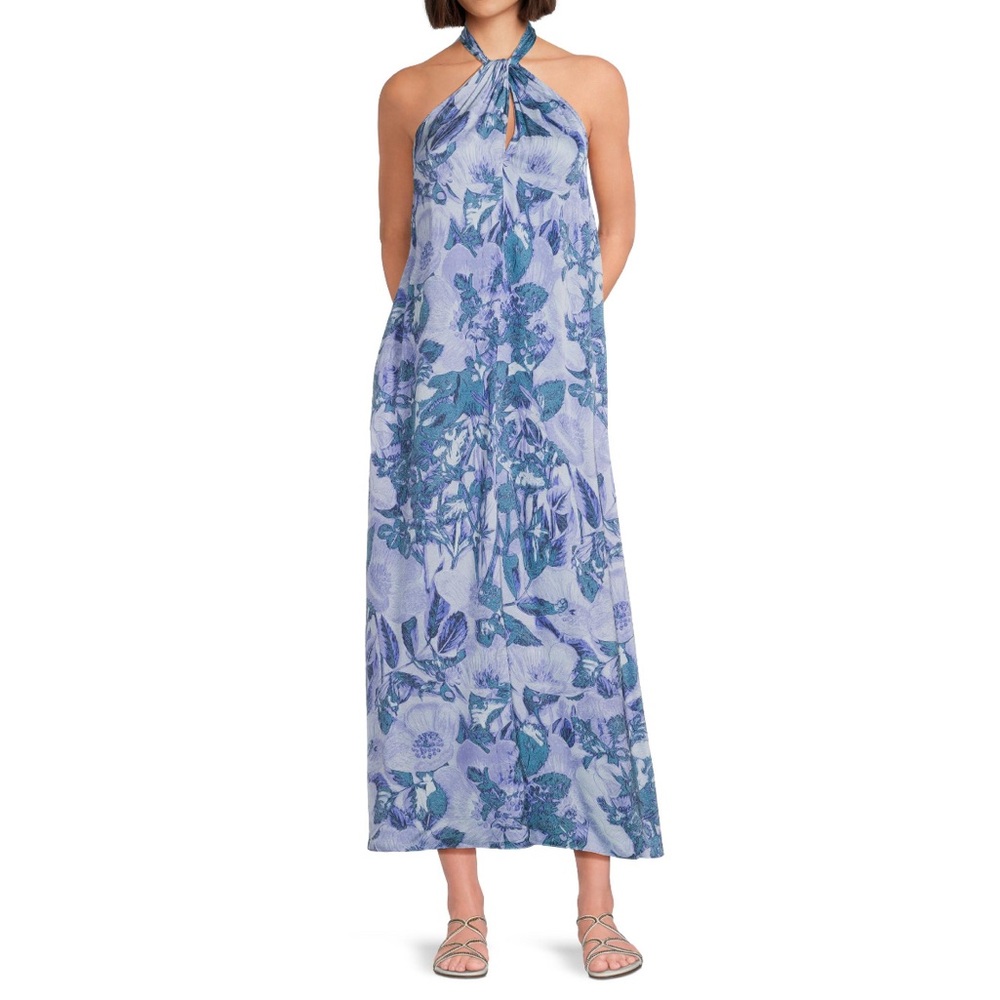 SIMKHAI Ayra Halter Maxi Dress Cover-Up